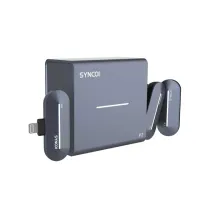 SYNCO P2S L Simsiz Yaxa Mikrofon Sistemi (iPhone üçün, 2 Nəfərlik, Power Bank Keys ilə)