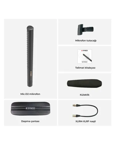 SYNCO Mic-D2 Hiperkardioid XLR Shotgun Mikrofon