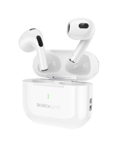 Simsiz qulaqlıq Borofone BW58 TWS Bluetooth Type-C White + Charging Cable