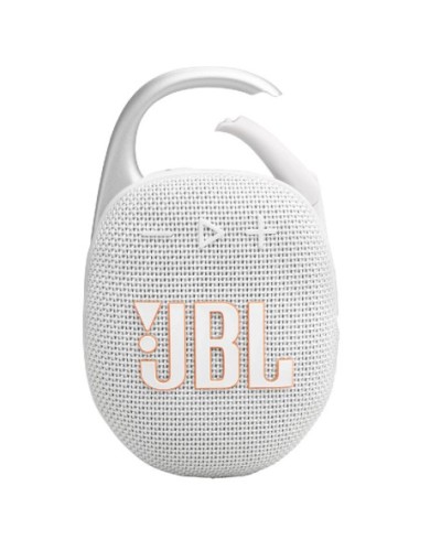 JBL Clip 5 Portable Bluetooth Speaker – White