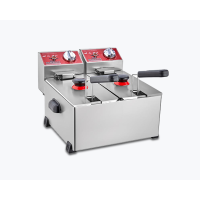 Silverinox Elektrik Fritöz – 3+3 Litr, İkili Qazan, 4000W