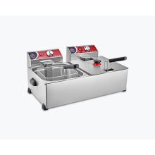 Elektrik Fritöz – 8+8 Litr, İkili Qazan, Paslanmayan Polad