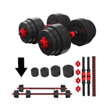 Tənzimlənən Qantel və Ştanq Dəsti 40KG – 2-si 1-də Fitness Ağırlıq Seti