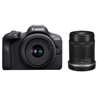 Canon DSLR Kamera EOS R100 + RF-S 18-45 IS STM + RF-S 55-210 IS STM Lenslər