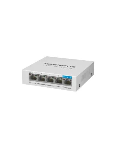 Keenetic PoE+ Switch 5 KN-4610 5-портовый гигабитный сетевой коммутатор 4×PoE+ 60W