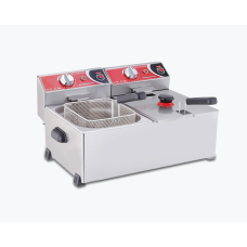Silverinox Elektrik Fritöz – 5+5 Litr, İkili Kamera, Paslanmayan Polad