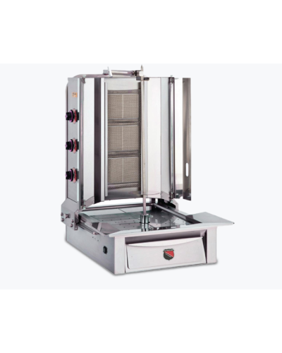 Silverinox Dönər Aparatı – 3-lü, Alt Motorlu, 4050W