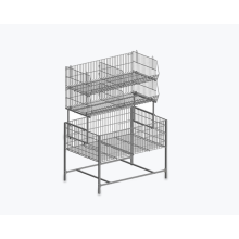 Витринный стенд с металлическими корзинами – Для магазинов и супермаркетов
