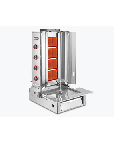 Silverinox Dönər Aparatı – 4-lü, Alt Motorlu, 4050W