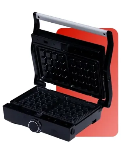 Silver SL-8139 Vafli və Tost Cihazı – 1000W Metal Korpus