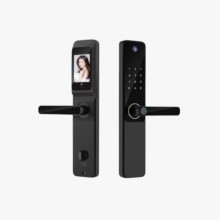 Smart Lock QL-S802 Pro Qara Ağıllı Qapı Kilidi – Bluetooth, Barmaq İzi, Şifrə və Kart