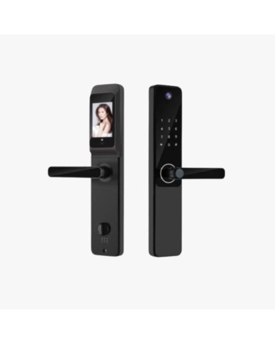 Smart Lock QL-S802 Pro Qara Ağıllı Qapı Kilidi – Bluetooth, Barmaq İzi, Şifrə və Kart