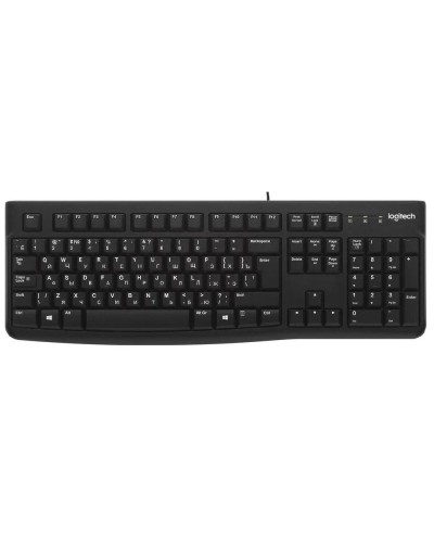 Klaviatura Logitech K120 for Business – Russian Layout, USB, Qara