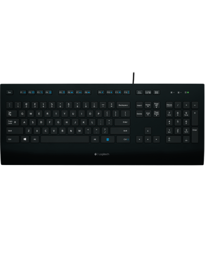 Klaviatura Logitech K280e Business Corded Keyboard – Russian Layout, USB, Qara