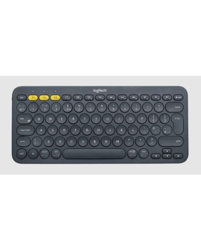 Klaviatura Logitech K380 Slim Multi-Device Bluetooth Keyboard – Russian Layout, Dark Grey