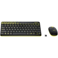 Klaviatura Mouse Logitech Wireless Combo MK240 Nano Russian Layout – Black/Chartreuse