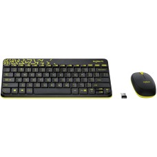 Klaviatura Mouse Logitech Wireless Combo MK240 Nano Russian Layout – Black/Chartreuse
