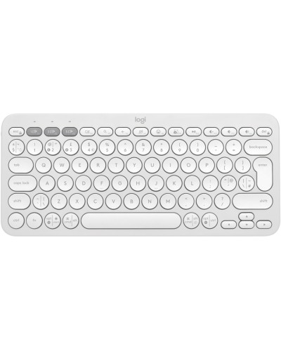 Logitech Pebble Keys 2 K380s – Tonal White, US International, Bluetooth