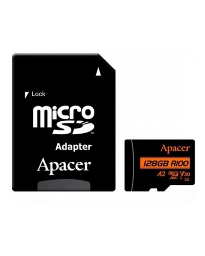 SD kart Apacer microSDXC UHS-I U3 V30 A2 128GB + Adapter