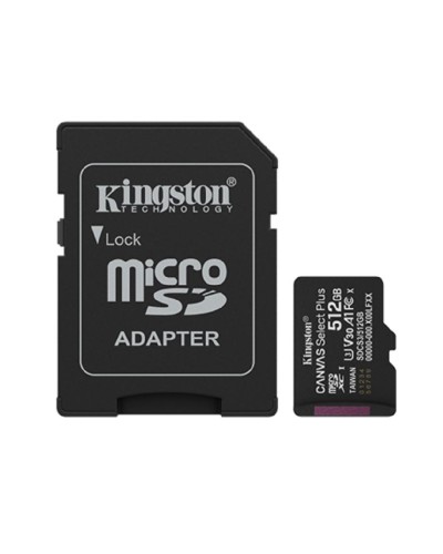 Kingston Canvas Select Plus Gen3 512GB microSDXC 150MB/s Yaddaş Kartı + SD Adapter