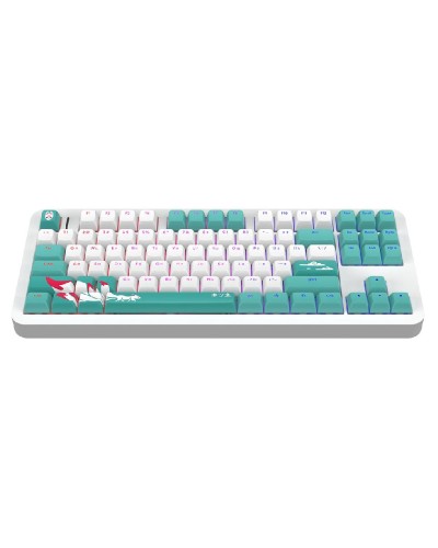 Klaviatura Red Square Alumix TKL Classic Kitsune [g3ms Aquamarine] (RSQ-20052) – Ağ/Turquoise