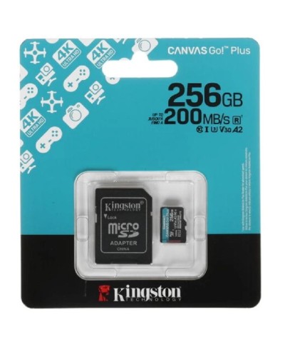 SD kart Kingston Canvas Go! Plus 256GB microSDXC G4 200R V30