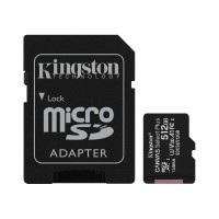 SD kart Kingston Canvas Select Plus 512GB microSDXC 100R A1 C10 + Adapter