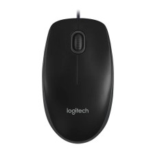LOGITECH Corded Mouse B100 – USB Naqilli Ofis Siçanı (Black)