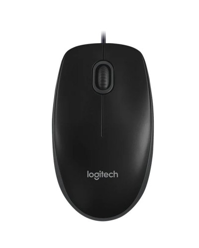 LOGITECH Corded Mouse B100 – USB Naqilli Ofis Siçanı (Black)