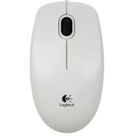 LOGITECH Corded Mouse B100 – USB Naqilli Ofis Siçanı (White)