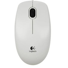 LOGITECH Corded Mouse B100 – USB Naqilli Ofis Siçanı (White)