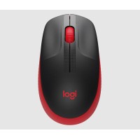 LOGITECH M190 Full-Size Wireless Mouse – Red
