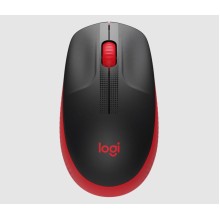 LOGITECH M190 Full-Size Wireless Mouse – Red