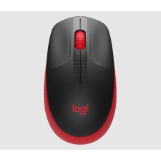 LOGITECH M190 Full-Size Wireless Mouse – Red