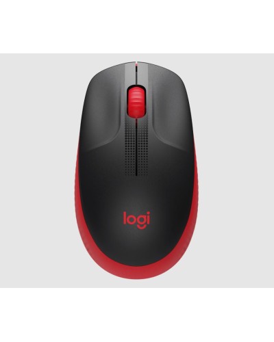 LOGITECH M190 Full-Size Wireless Mouse – Red