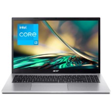 Noutbuk Acer 15.6 FHD IPS Laptop Intel Core i3 1215U 8GB RAM 512GB NVMe SSD Intel UHD Graphics FreeDos Silver
