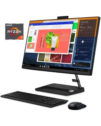Monoblok Lenovo IdeaCentre AIO 5 24ALC6 Ryzen 7 5700U 16GB 256GB SSD + 1TB HDD 23.8" FHD IPS (Grey, FreeDOS)