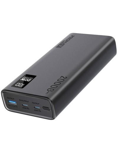 Promate BOLT-20PD 20000mAh Power Bank 20W – USB-C PD, QC 3.0, Qara