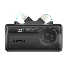 Promate PowerUp-Trio 5000mAh 20W Mini Power Bank – USB-C, Lightning, Apple Watch, Qara