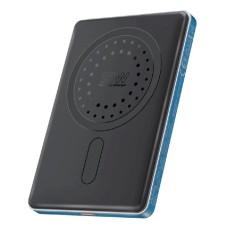 Promate Blade-5 5000mAh 15W Simsiz Power Bank – MagSafe, 20W USB-C, Mavi