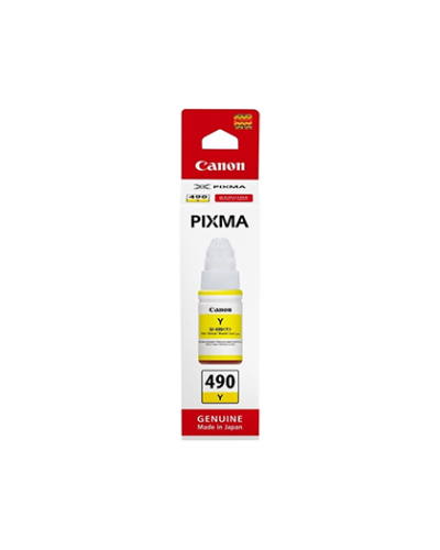 Canon GI-490 Y Yellow Original Ink Bottle (70 ml, 7000 səhifə)