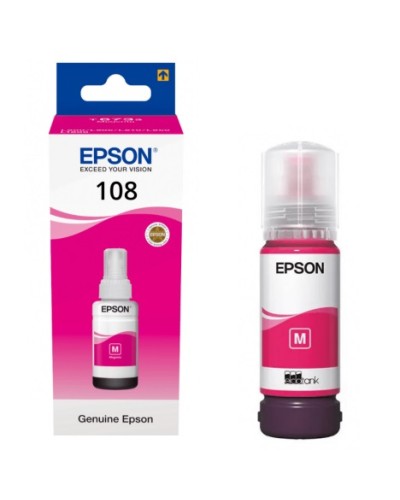 Epson 108 MA Magenta Original EcoTank Mürəkkəb Butulkası 70 ml
