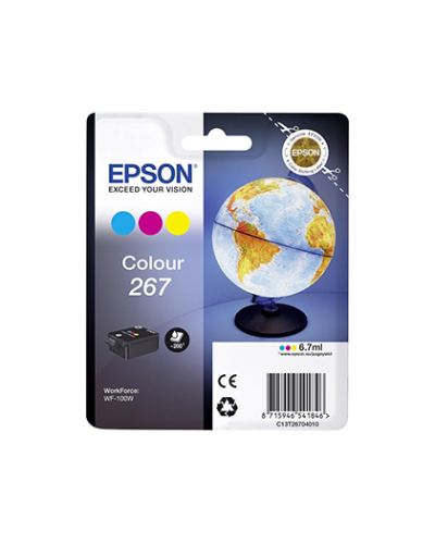 Epson 267 Globe C13T26704010 Tri-Colour Оригинальный цветной картридж 6.7 мл 200 страниц