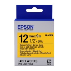 Epson LK-4YBW C53S654014 Strong Adhesive Black/Yellow Лента для этикеток 12 мм × 9 м