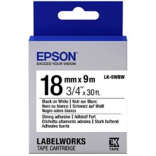 Epson LabelWorks LK-5WBW C53S655012 Strong Adhesive Лента для этикеток 18 мм x 9 м