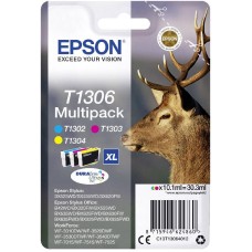 Epson T1306 C13T13064012 DURABrite Ultra 3 цвета XL Оригинальный комплект картриджей 30.3 мл