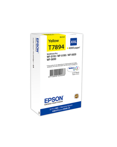 Epson T7894 XXL C13T789440 Yellow Оригинальный чернильный картридж 34.2 мл 4000 страниц