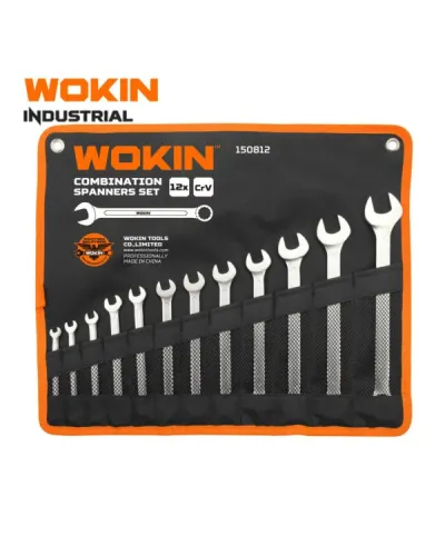 WOKIN Kombinə Açar Dəsti 12 Parça (6–22 mm) – CrV, Xrom Örtük