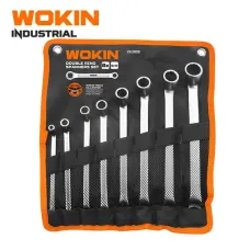 WOKIN Yıldız İki Ağız Açar Takımı 8 Parça 6–22 mm – CrV, Xrom Örtüklü