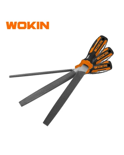 WOKIN 3 Parça Polad Ege Dəsti 8" (Yastı, Yarım Dairəvi, Dairəvi)